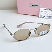 Miumiu Sunglasses Oval Camomile Silver MU52YS - 6