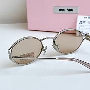 Miumiu Sunglasses Oval Camomile Silver MU52YS - 5
