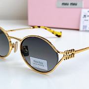 Miumiu Sunglasses Oval Gray Gold MU52YS - 6
