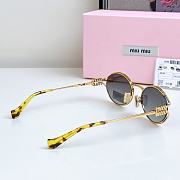 Miumiu Sunglasses Oval Gray Gold MU52YS - 5