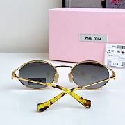Miumiu Sunglasses Oval Gray Gold MU52YS - 2