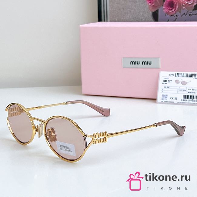 Miumiu Sunglasses Oval Rose Gold MU52YS - 1