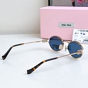Miumiu Sunglasses Oval Blue Gold MU52YS - 4