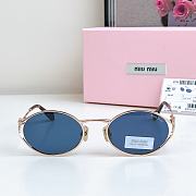 Miumiu Sunglasses Oval Blue Gold MU52YS - 3