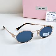 Miumiu Sunglasses Oval Blue Gold MU52YS - 2