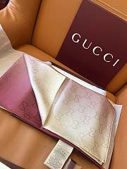 Gucci GG Silk Jacquard Scarf in Pink - 90x90cm - 2