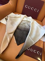 Gucci GG Silk Jacquard Scarf in Gray - 90x90cm - 6
