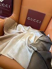 Gucci GG Silk Jacquard Scarf in Gray - 90x90cm - 5