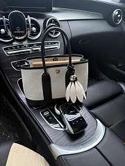 Loewe Badminton Charm in Calfskin White - 3