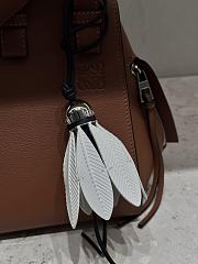 Loewe Badminton Charm in Calfskin White - 2