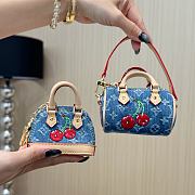 LVxTM Micro Alma Denim Cerise Bag Charm - 5