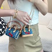 LVxTM Micro Alma Denim Cerise Bag Charm - 4
