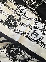 Chanel Square Scarf Black 19347 - 6