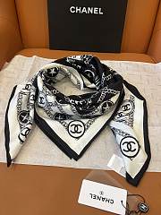 Chanel Square Scarf Black 19347 - 5