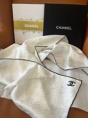 Chanel Square Scarf White 19348 - 3