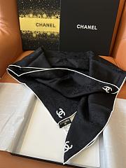 Chanel Square Scarf Black 19349 - 6