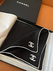 Chanel Square Scarf Black 19349 - 5
