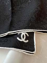 Chanel Square Scarf Black 19349 - 4