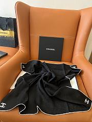 Chanel Square Scarf Black 19349 - 3