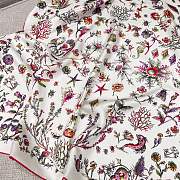 Christian Dior Silk Floral Print Scarf Pink - 2