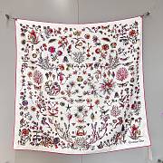 Christian Dior Silk Floral Print Scarf Pink - 1