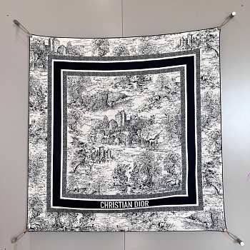 Dior Toile De Jouy Scotland Square Scarf