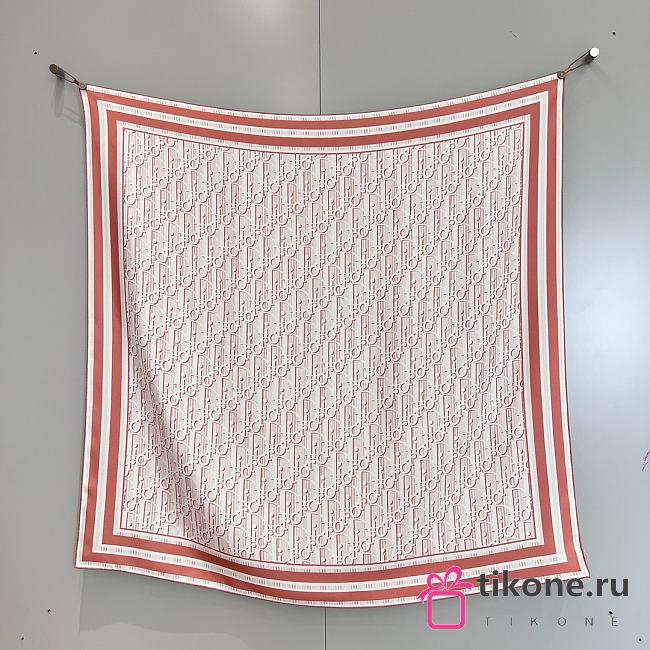 Dior Scarf Oblique Square Pink - 1