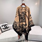 Bubberry Reversible EKD Check Wool Cape Archive Beige/ Dark Birch Brown - 135x150cm - 2