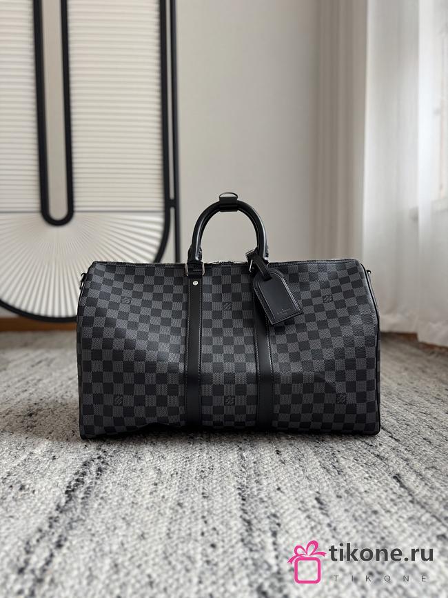 LV Keepall Bandouliere 45 Damier Graphite Canvas N41418 - 45x27x20cm - 1
