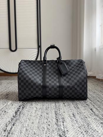 LV Keepall Bandouliere 45 Damier Graphite Canvas N41418 - 45x27x20cm