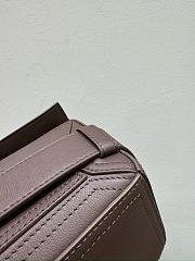 Loewe Small Puzzle Biker Bag in Shiny Calfskin Brown - 24x16.5x10.5cm - 6