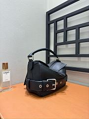 Loewe Small Puzzle Biker Bag in Shiny Calfskin Black - 24x16.5x10.5cm - 5