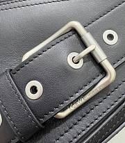 Loewe Small Puzzle Biker Bag in Shiny Calfskin Black - 24x16.5x10.5cm - 3