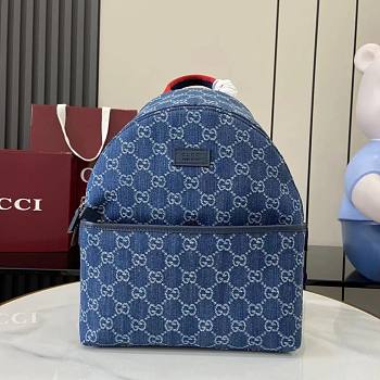 Gucci Children's GG Denim Backpack - 32x25x11cm