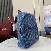 Gucci Children's GG Denim Backpack - 32x25x11cm - 6