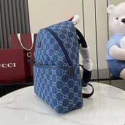 Gucci Children's GG Denim Backpack - 32x25x11cm - 5
