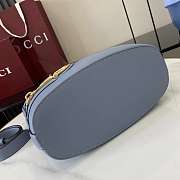 Gucci 73 Medium Bucket Bag Smooth Leather Dusty Blue - 26x27.5x11.5cm - 5