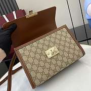 Gucci Padlock Medium Top Handle Bag Beige And Dark Brown GG Monogram - 25.5x17.5x10cm - 3