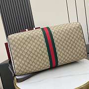 Gucci Savoy Large Duffle Bag Beige and Dark Brown GG Monogram - 52x33x28cm - 5