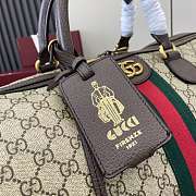 Gucci Savoy Large Duffle Bag Beige and Dark Brown GG Monogram - 52x33x28cm - 4