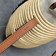 Loewe x Paula's Ibiza Raffia Beehive Basket Bag Beige/ Brown - 18x16x12cm - 2