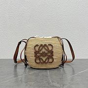 Loewe x Paula's Ibiza Raffia Beehive Basket Bag Beige/ Brown - 18x16x12cm - 3