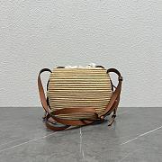 Loewe x Paula's Ibiza Raffia Beehive Basket Bag Beige/ Brown - 18x16x12cm - 4