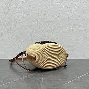 Loewe x Paula's Ibiza Raffia Beehive Basket Bag Beige/ Brown - 18x16x12cm - 5