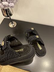 Chanel 25 Sandals Crochet Black - 5
