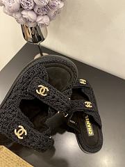 Chanel 25 Sandals Crochet Black - 4