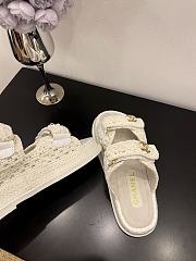 Chanel 25 Sandals Crochet White - 2
