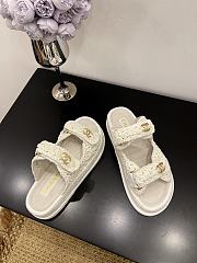 Chanel 25 Sandals Crochet White - 3