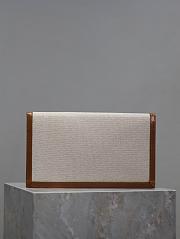 YSL Uptown Pouch In Canvas And Smooth Leather Natural Beige - 27x16x2cm - 6