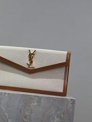 YSL Uptown Pouch In Canvas And Smooth Leather Natural Beige - 27x16x2cm - 2